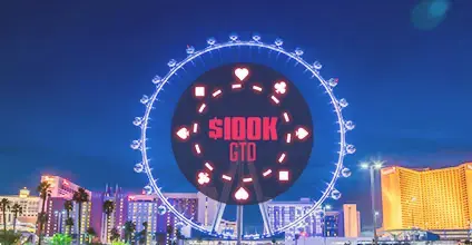 $100K GTD poker tournament